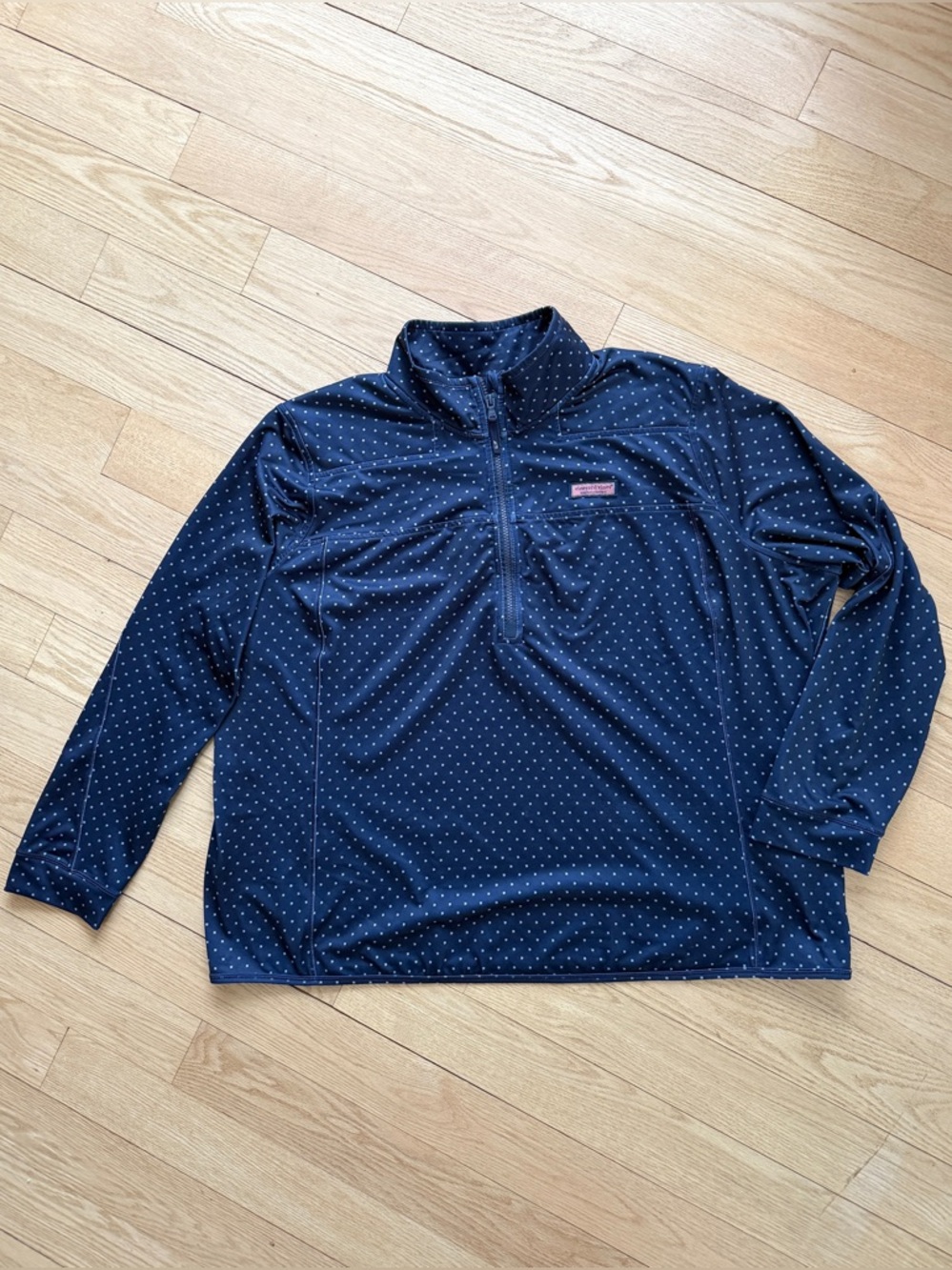 Vineyard Vines Navy Quarter-Zip Performance Pullover Plus Size 3X